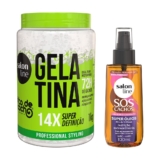 Kit Gelatina #todecacho Super Definição + Óleo Sos Cachos Super óleos