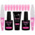 kit de Unhas Polygel Iniciante Alongamento de Unhas Manicure Top Coat Primer Lixa Moldem F1 Poligel