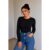 Blusa Feminina Manga Longa Gola  Redonda