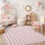 Tapete Para Sala Quarto Moderno Mandacaru 1,50 X 2,00 Rosa Antialérgico Antiácaro Moderno Funcional