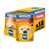 Ração Úmida Pedigree Sachê Carne ao Molho para Cães Adultos 100g – 18 Unid.