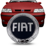 Emblema Fiat Grade Palio G2 Siena G2 Marea 2001 2003 A 2006 Azul Cromado