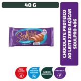 Chocolate Proteico ao Leite Zero Açúcar Soulpro 40 g