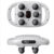 Massageador Elétrico Corporal com 6 Pontas – Pistola de Massagem Muscular Profunda