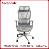 Cadeira de Escritório Ajustável com Pé, Braço 6D e Suporte Lombar – Ergonômica para Home Office e Estudo, 150kg