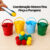 Jogo Pega Pompom Montessori com Baldinhos Coloridos | Pinça Infantil | Brinquedo Sensorial Educativo