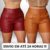Short Courino Feminino Elegante Cintura Alta com Bolsos Botão e Zíper P ao G2