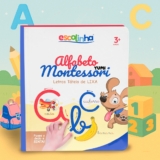Livro Infantil Para Bebês Alfabeto com Textura Montessori | Livro Educativo Sensorial Escolinha