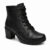 Bota Coturno Feminina Zamarini Preto Cano Curto Salto Grosso Tratorada Moda Casual