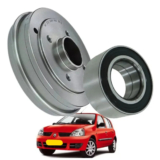 Tambor Campana Freio + Rolamento Roda Traseira Clio Sem Abs