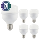 Kit 5 un Bulbo led 20w Alta Potencia 6500K BIVOLT Branco Neutro / Branco Frio