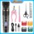 Kit 12 Máquina Tosa Profissional para Cães e Pets, Conjunto Cortador de Pelos Animal