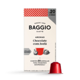 Cápsulas de Café Baggio Café Aroma Chocolate com Avelã, compatível com Nespresso, contém 20 cápsulas
