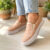 Tênis Feminino Slip On Casual Bordado Simples Confortável