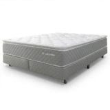 Cama Box King Colchão Molas Ensacadas com Pillow Top Extra Conforto 193x203x67cm BF Colchões