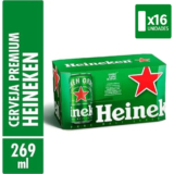 Cerveja Heineken Lager Lata 269ml -16 Unid.