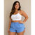 kit com 3 Short  em tactel feminino