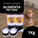 Kit 2 Comedouro Automático Truqys Pets Preto com Galão – 1Kg