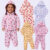 Kit 4 Peças de Roupas Conjunto Soft Estampado Inverno Com Capuz Bebê e Infantil (2 Casacos + 2 Calça)