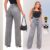 Calça Jeans Wide Leg Feminina Cintura Alta 4 Bolsos 100% Algodão Tecido Premium