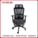 Cadeira Ergonômica Gamer Escritório com Apoio para Pés, Braço 6D Ajustável e Suporte Lombar 150KG