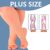 Par Meia De Compressão Plus Size Para Idosos Obesos Diabéticos Meia 3/4 Extra Grande Sem Ponteira Unissex
