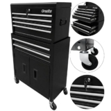 Carrinho Gabinete Fechado Para Ferramentas Com 6 Gavetas Preto e Cinza (O326424) – Onsite