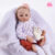 Boneca Reborn Corações Felizes 50cm Roupinha Estampada Ursinho de Pelúcia Fofo ZAVANESE