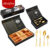 Belifou Kit 24 Conjunto De Talheres De Ouro Com Conjunto De Faca E Garfo 416 Caixa De Presente
