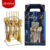 Belifou Kit 24 Conjunto De Talheres De 24 Peças Conjunto De Faca E Garfo Dourado Com Suporte