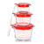 Conjunto de 3 Copos Vidro Medidores Life 250, 500ml, 1L