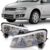 Farol Stilo 02 03 04 05 06 07 2008 2009 2010 2011 Foco Duplo Cromado Plug Quadrado Preto