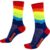 Meia HUPI Multicolor para Corrida e Bike 1 Par Colorida, Tamanho 36-42