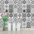 Papel de Parede Azulejo Portugues Preto Branco Cozinha Lavável