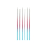 Vela Palito Dégradé Rosa e Azul Candy 15 cm – 1 unidade Pct. c/ 6 unds. – Silver Festas – Rizzo