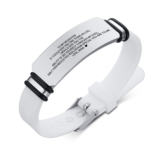 Vnox Pulseira De Silicone Aço Inoxidável Gravura Pulseira Para Homens