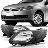 Par Farol Gol Saveiro Voyage G5 2009 2010 2011 2012 Foco Simples Máscara Negra