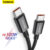 Baseus 100 W Quick Charge 4.0 USB C para cabo tipo C para telefone MacBook Pro