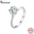 Bamoer 925 Prata Esterlina Simples 1 Anel Moissanita Carat Clássico D-color Jóias De Casamento Fashion Gift MSR035
