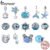 Bamoer Nova Chegada 925 Sterling Silver Underwater World Peixe Rodada Charme Beads Fit Pulseiras Colares Fazer Jóias