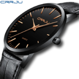 Relógio Masculino CRRJU Estilo Simples ultra-Fino De Moda Portátil À Prova D’água De Quartzo 2117XL