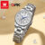 OLEVS 6012 Relógio feminino original de aço inoxidável luminoso à prova d’água
