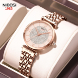 NIBOSI Relógio Feminino De Luxo Elegante De Quartzo De Moda