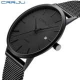 CRRJU Relógio Masculino Casual Moda Simples Tendência Retro Momentos Clássicos Design Esportivo Movimento Quartzo À Prova D’água 2172 X