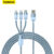 Cabo USB Baseus 3.5A 3 Em 1 Para iPhone Samsung