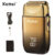 Barbeador Elétrico Kemei Barbeadores De Cabeça Careca Lâmina De Barbear Display LCD Sem Fio USB Aparador De Barba Recarregável