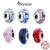 Pulseiras Bamoer DIY 925 Prata Esterlina Lovely Pink Flower European Murano Glass Beads Charmes