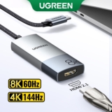 Conversor UGREEN USB-C Para HDMI 8K 60Hz  Suporte HDCP 2.3  HDR  48Gbps Aplicável Ao Macbook Dell Asus Zenbook Flips