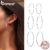 Brincos Bamoer Big Hoop Para Mulheres 925 Jóias De Prata Moda Feminina Finas SCE598