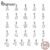 BAMOER 26 Letter Pendant For DIY Necklace/Charm Bracelet 925 Silver SCC1183